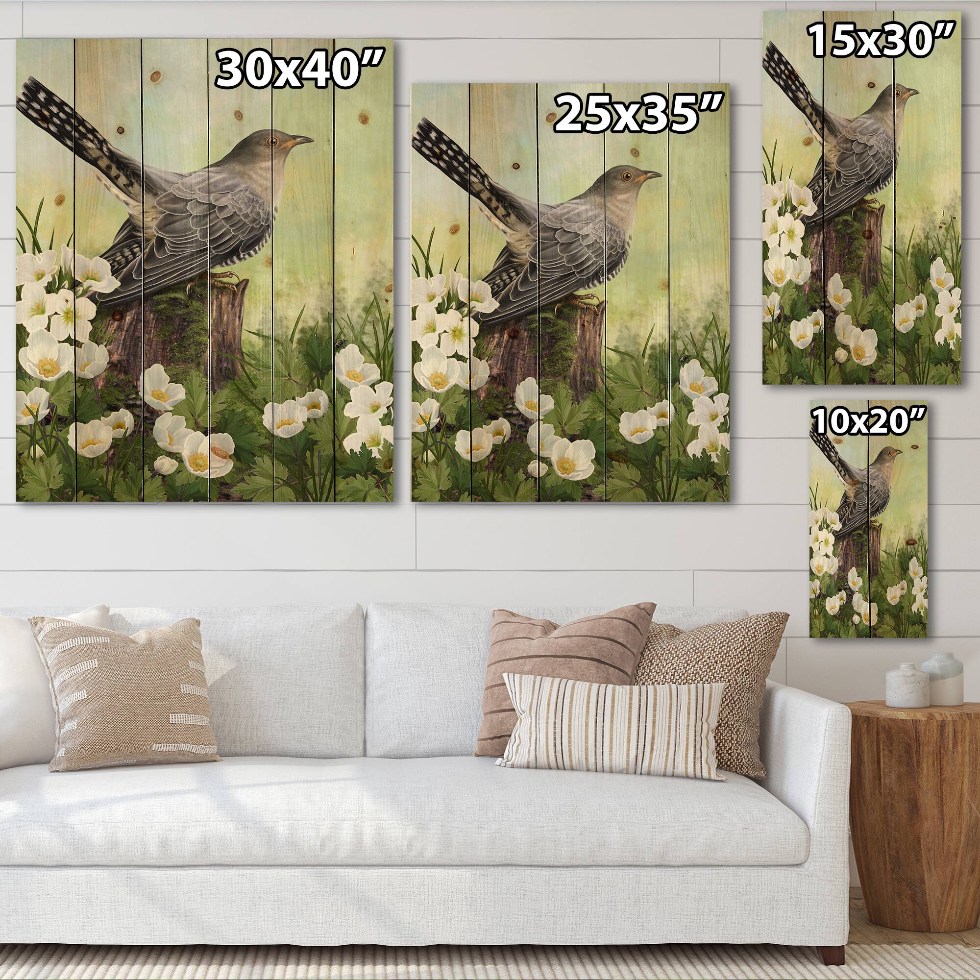 Designart - Cuckoo Bird On An Old Stump